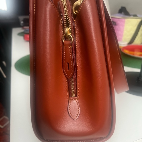 Coach Leather & Canvas Signature Satchel (includes the shoulder strap) - Picture 2 of 14